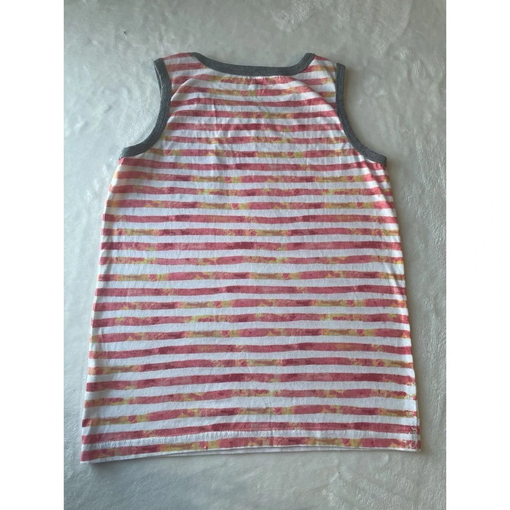 Children's Place Sport M 7/8 Boys Striped Tank‎ Red White Summer Fourth Of July